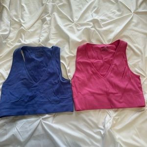 Garage two pack tank tops purple and pink small